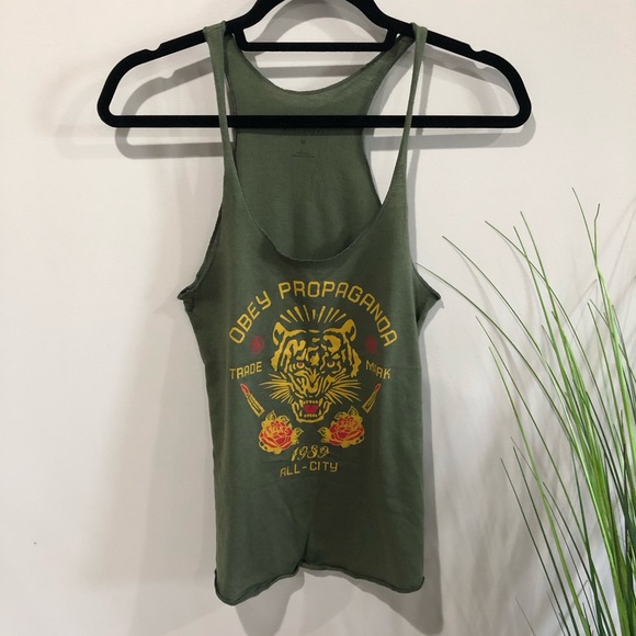 Obey tank top XS tiger green - Picture 2 of 4